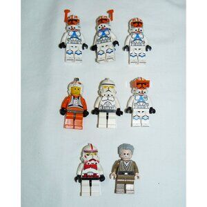LEGO Star Wars Minifigure Lot of 8 - Stormtroopers, Jedi, Pilots